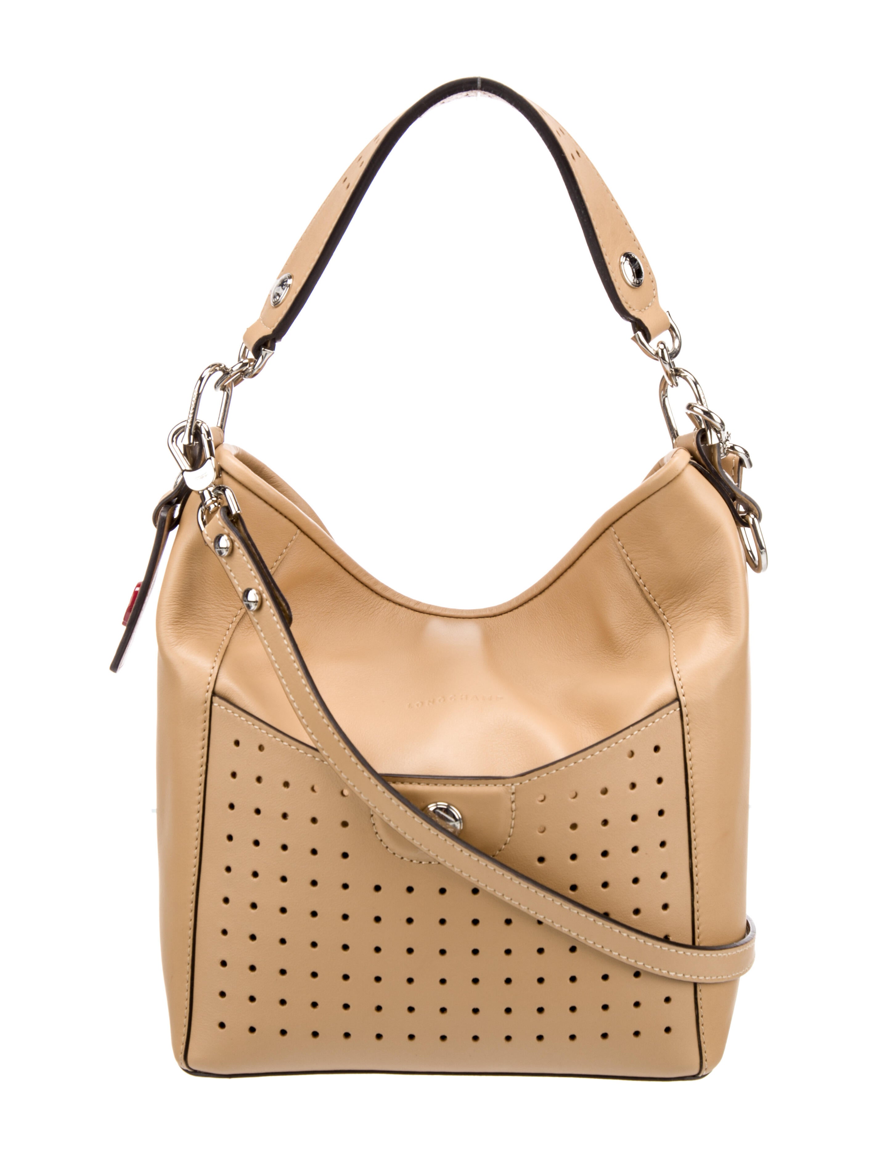 Longchamp Leather Shoulder Bag Brown Shoulder Bags, Handbags