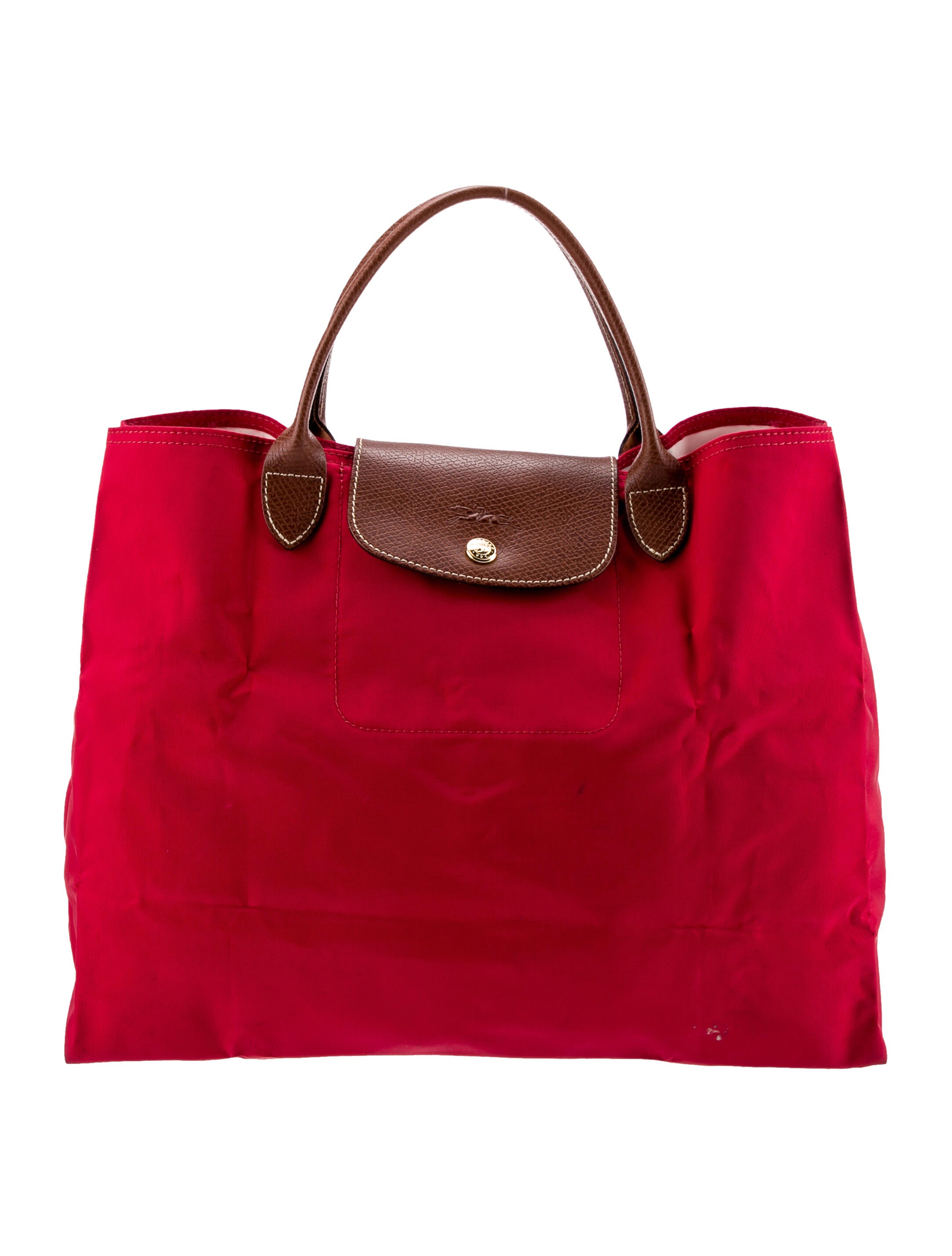 Longchamp Nylon Le Pliage Tote Bag Red Totes, Handbags WL869869