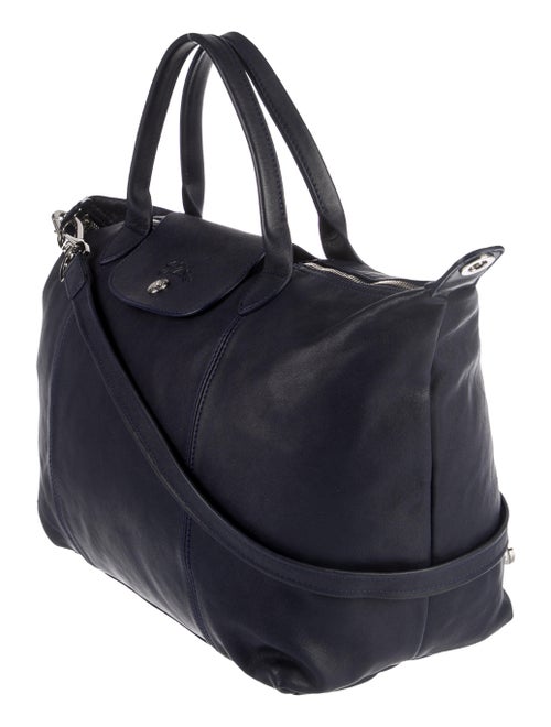 Longchamp Solid Leather Tote Bag