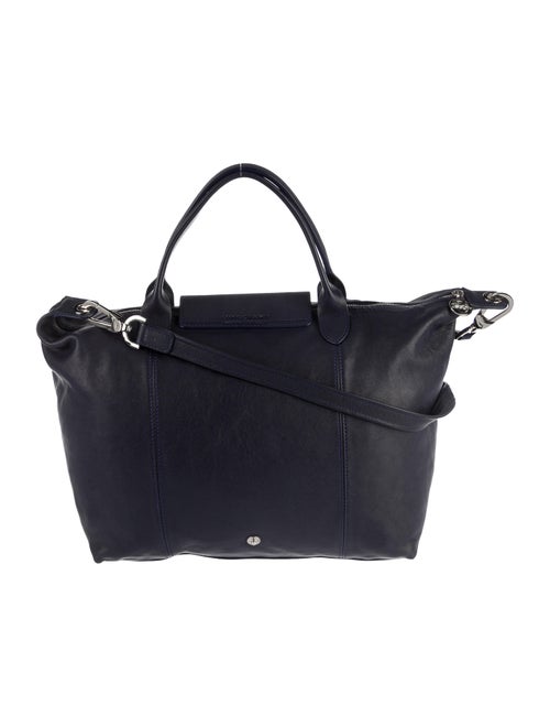 Longchamp Solid Leather Tote Bag