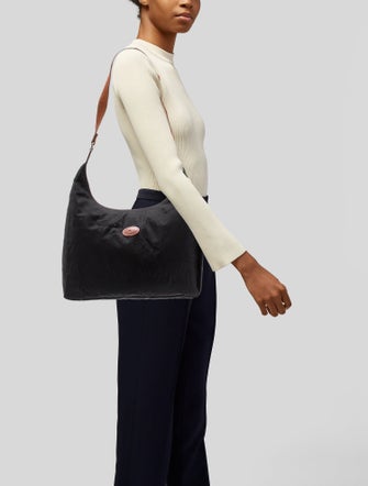 Longchamp Solid Nylon Hobo Bag