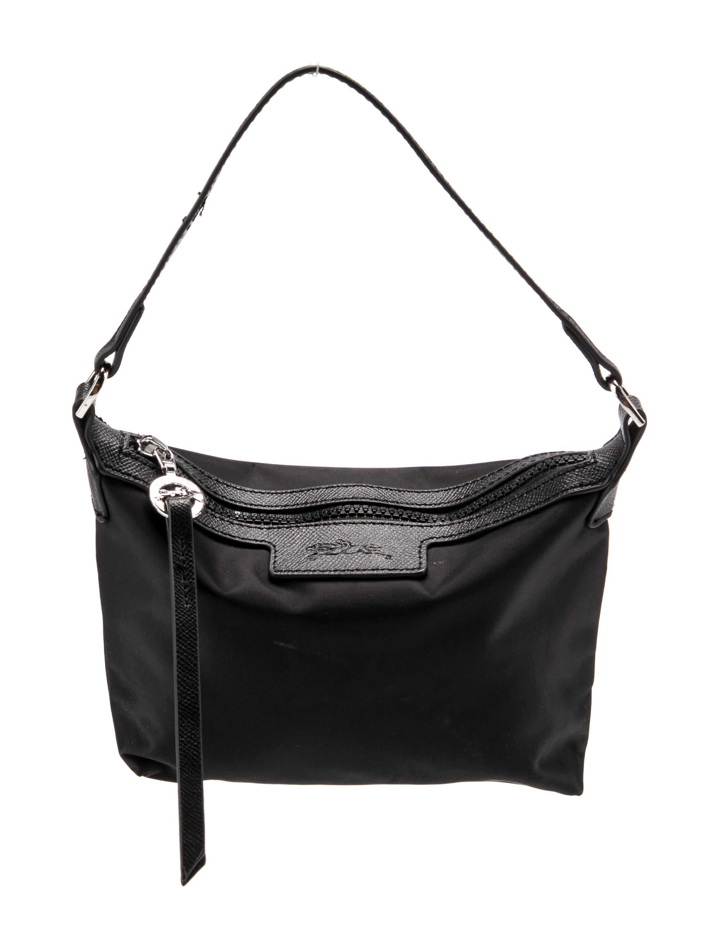 Longchamp Nylon Logo Hobo Black Hobos Handbags WL871908 The RealReal