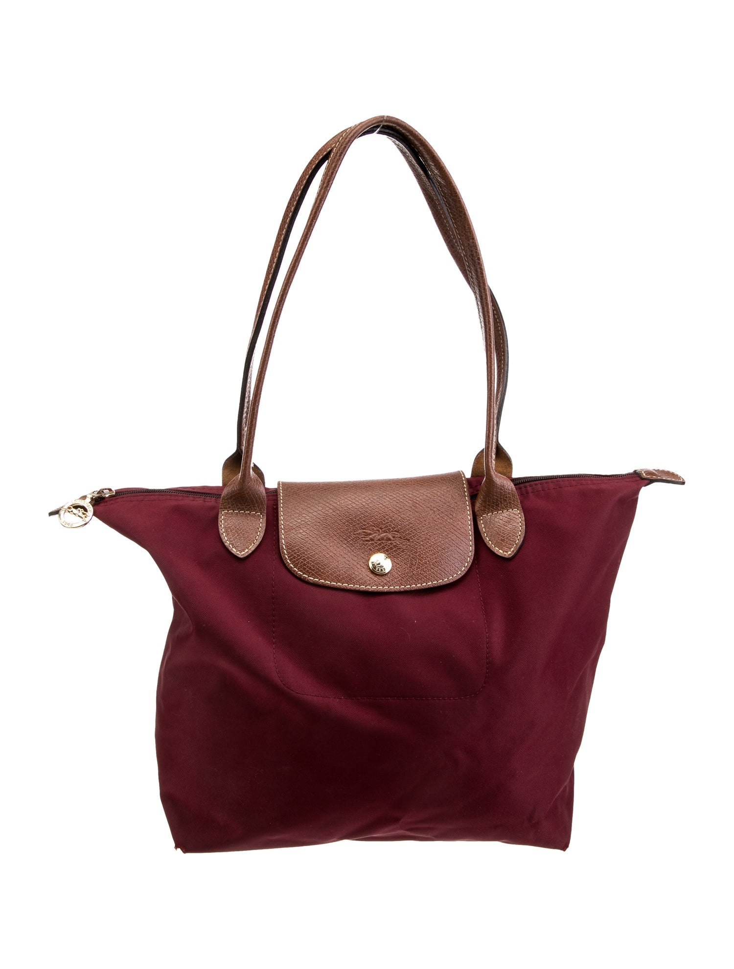 Longchamp Nylon Le Pliage Tote Bag - Burgundy Totes