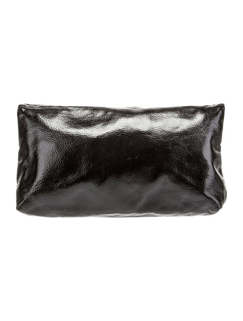 Longchamp Solid Patent Leather Clutch