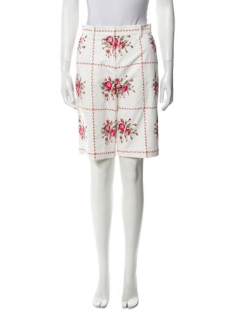 Longchamp Floral Print Knee-Length Shorts