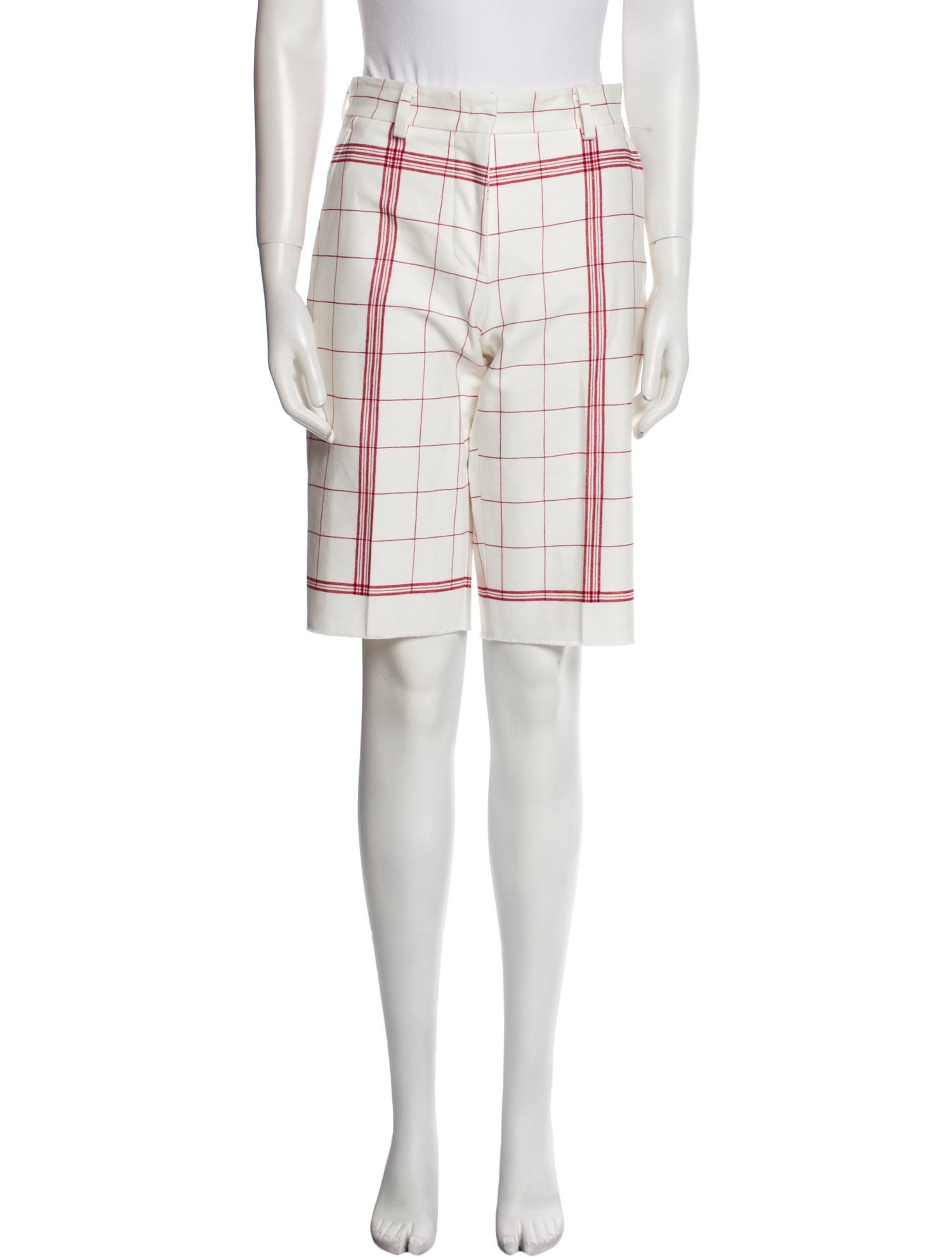 Longchamp Plaid Print Knee-Length Shorts