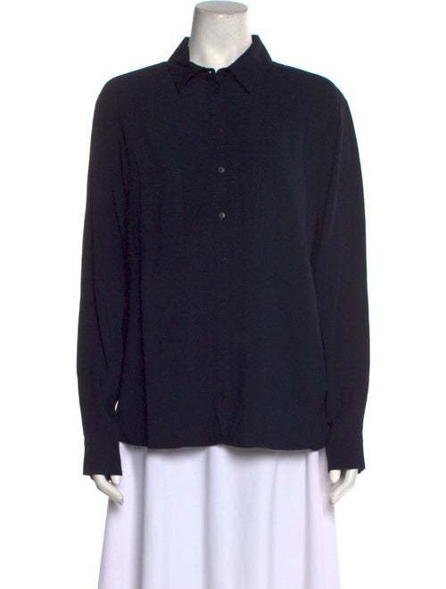 Longchamp Long Sleeve Button-Up Top