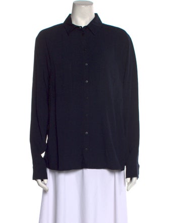 Longchamp Long Sleeve Button-Up Top