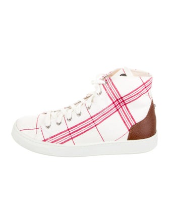 Longchamp Canvas Printed Sneakers