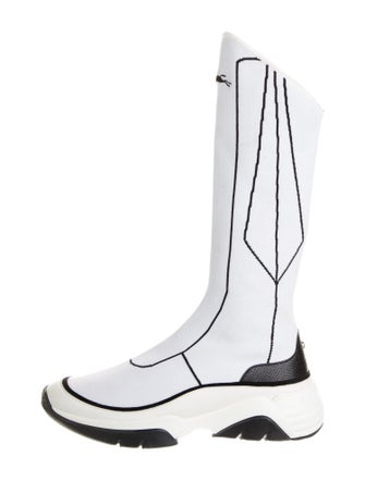 Longchamp Printed Leather Trim Embellishment Sneakers