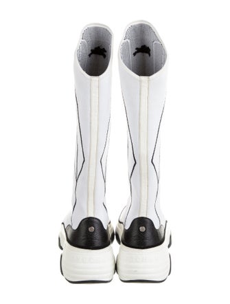 Longchamp Printed Leather Trim Embellishment Sneakers