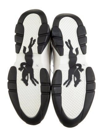 Longchamp Printed Leather Trim Embellishment Sneakers