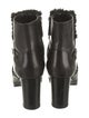 Longchamp Leather Fur Trim Boots