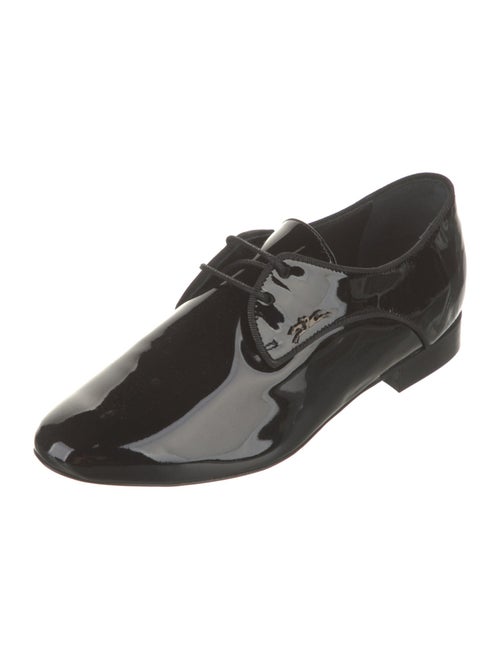 Longchamp Patent Leather Grosgrain Trim Oxfords
