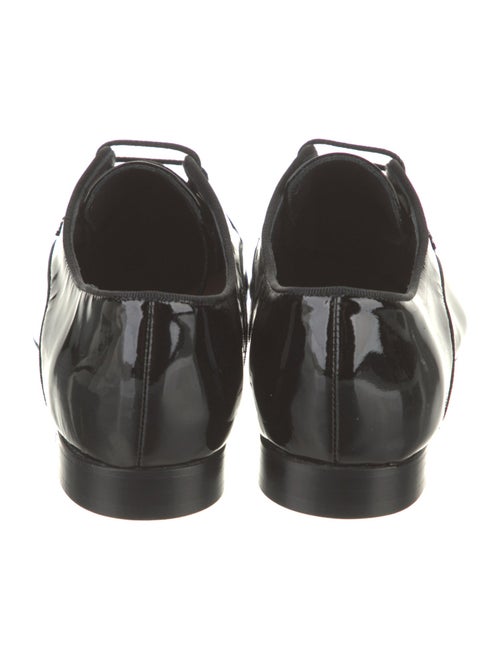 Longchamp Patent Leather Grosgrain Trim Oxfords