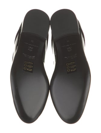 Longchamp Patent Leather Grosgrain Trim Oxfords