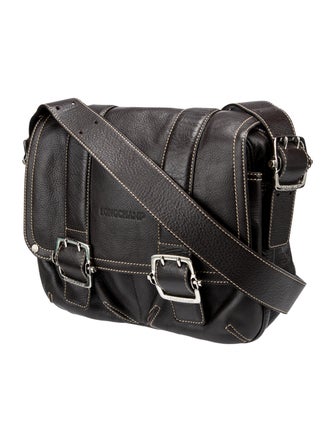 Longchamp Leather Messenger Bag
