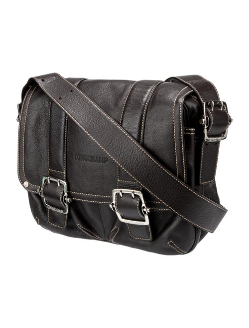 Longchamp Leather Messenger Bag