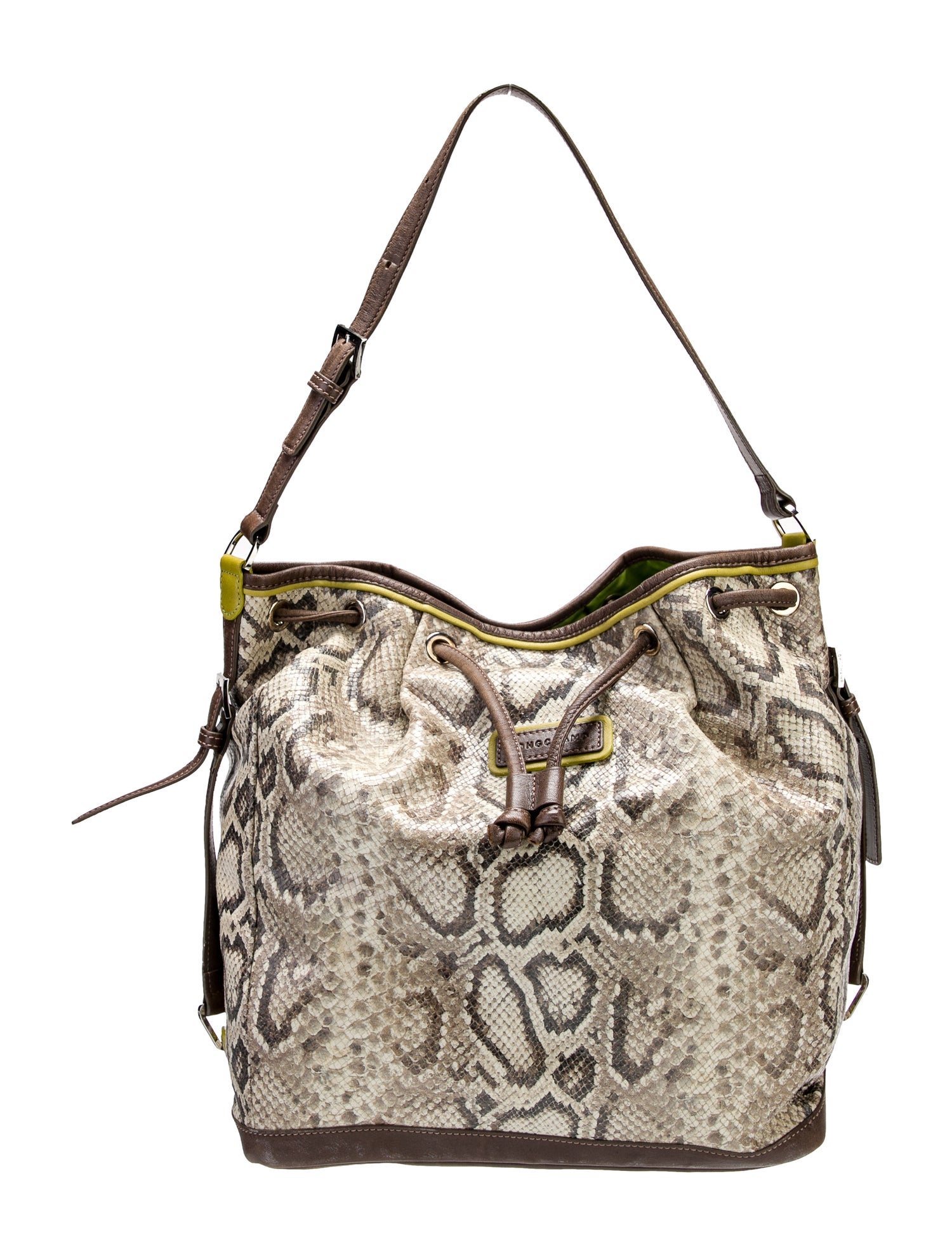 Longchamp Leather Bucket Bag