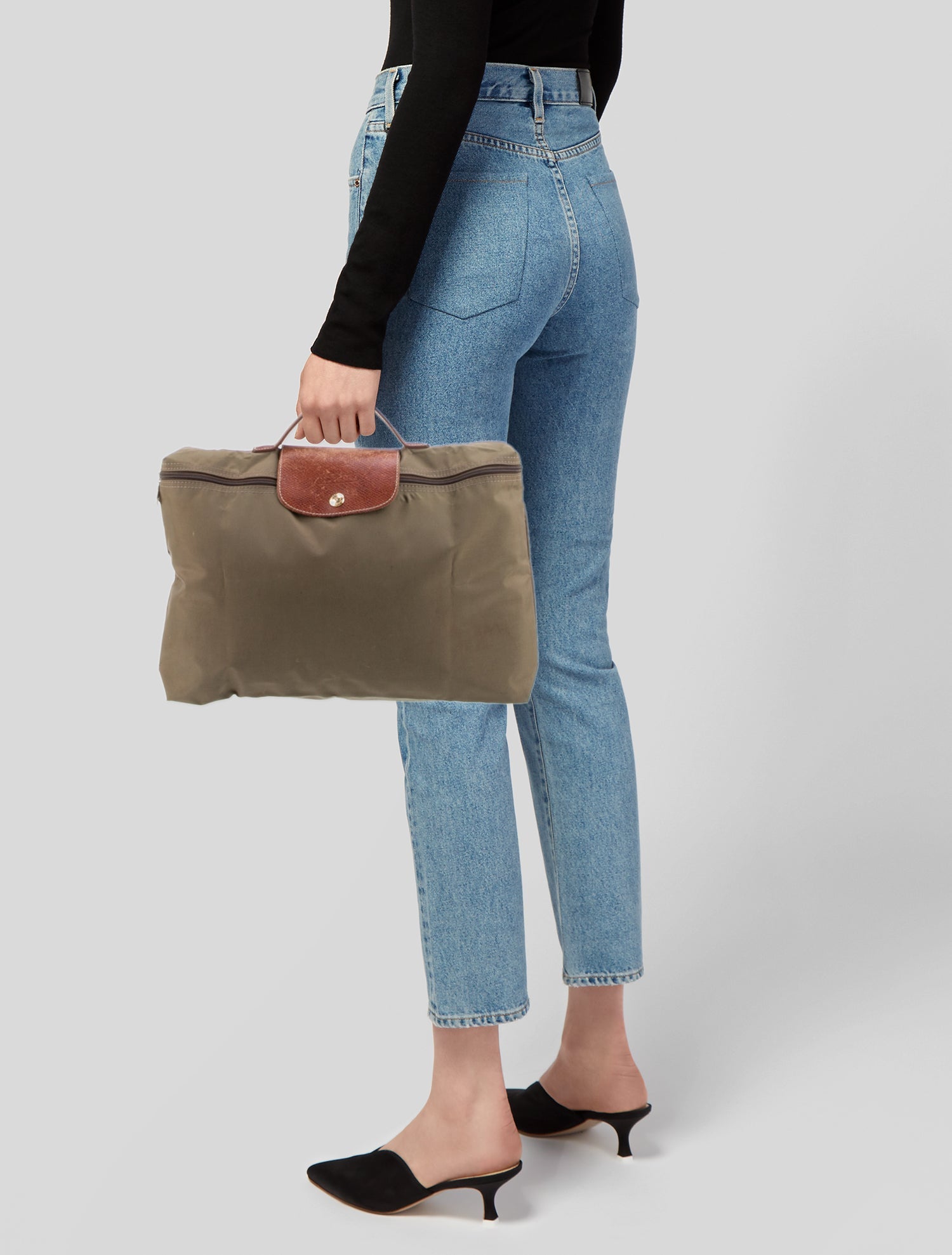 Longchamp Nylon Top Handle Bag