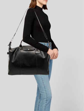 Longchamp Leather Weekender Bag