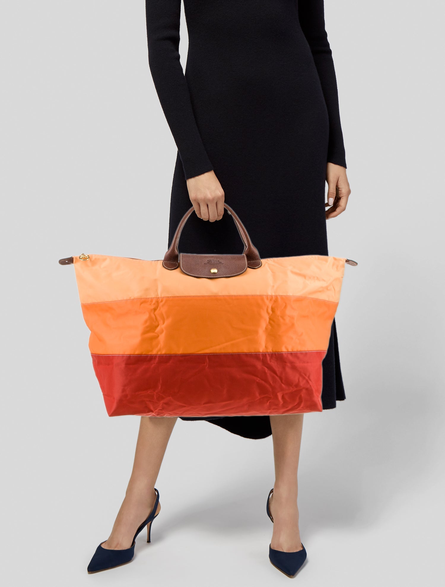 Longchamp Nylon Top Handle Bag