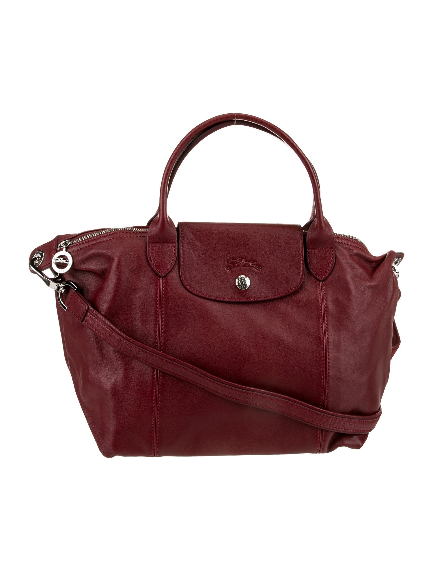 Longchamp Leather Top Handle Bag