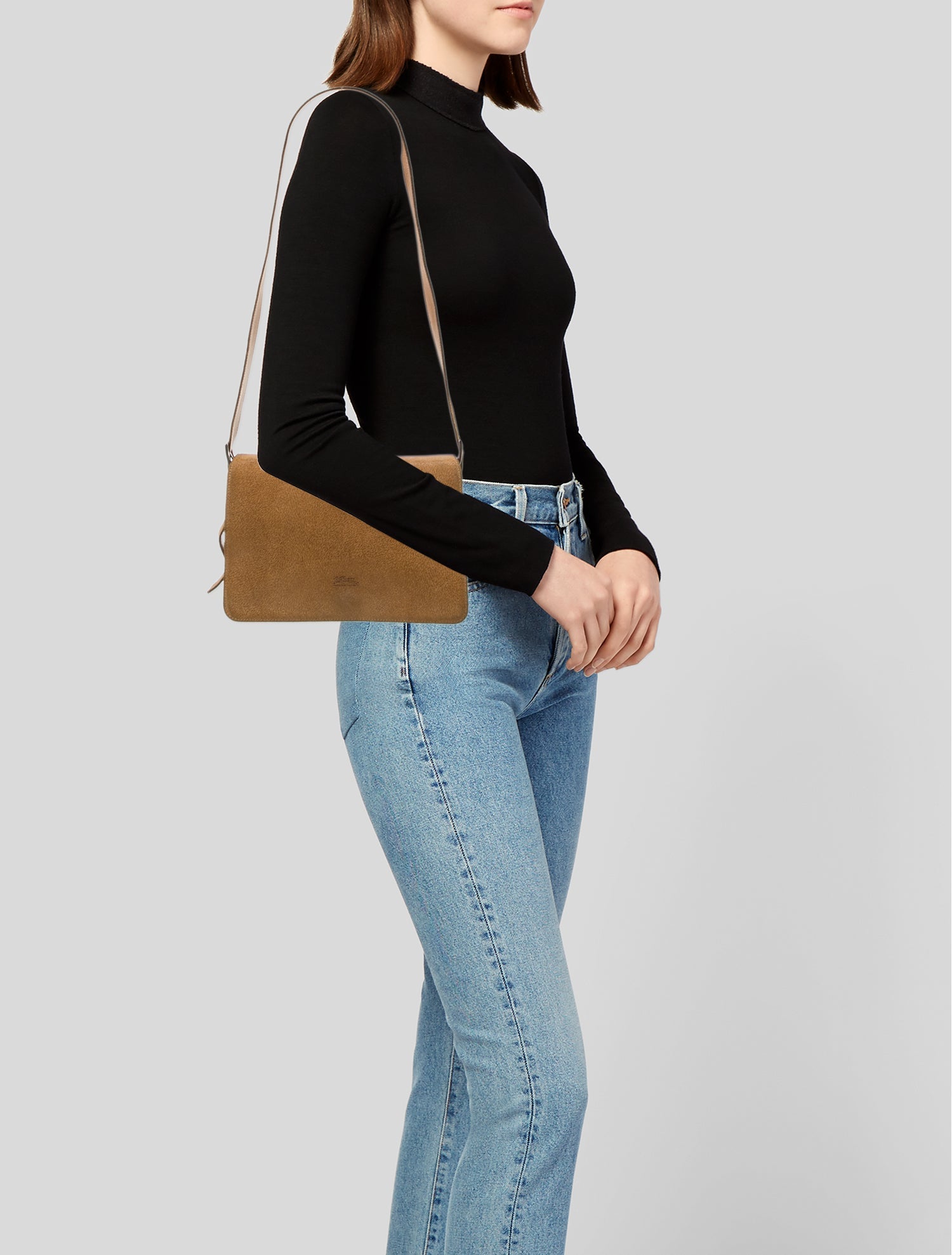 Longchamp Suede Messenger Bag