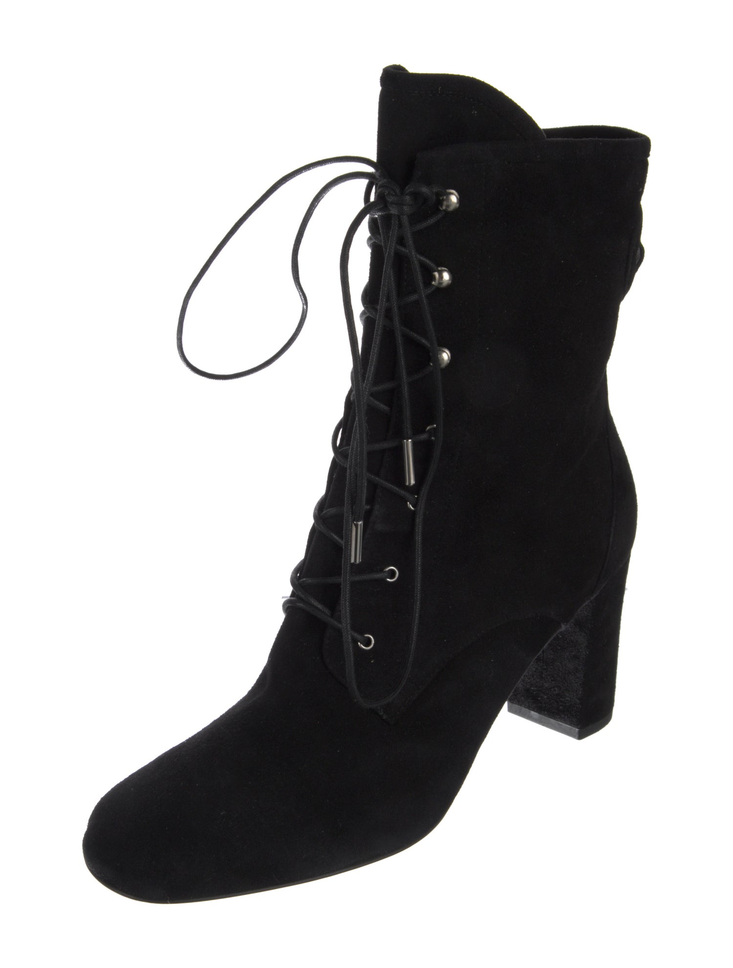 Longchamp Suede Lace-Up Boots