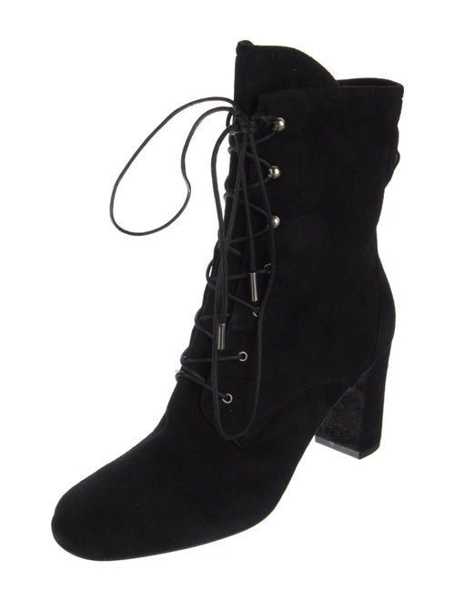 Longchamp Suede Lace-Up Boots
