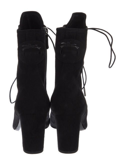 Longchamp Suede Lace-Up Boots