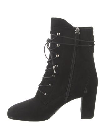 Longchamp Suede Lace-Up Boots