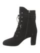 Longchamp Suede Lace-Up Boots