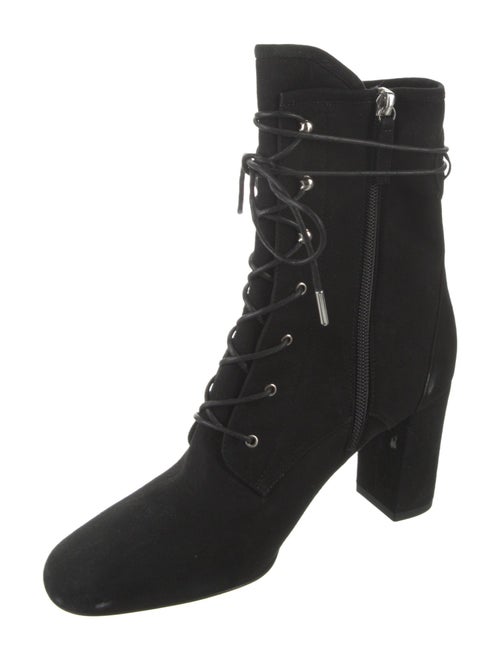 Longchamp Suede Lace-Up Boots
