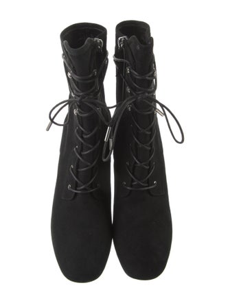 Longchamp Suede Lace-Up Boots