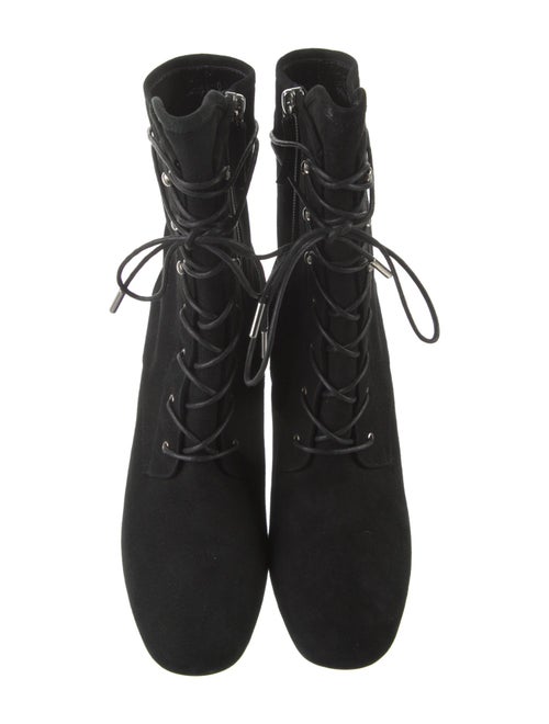 Longchamp Suede Lace-Up Boots