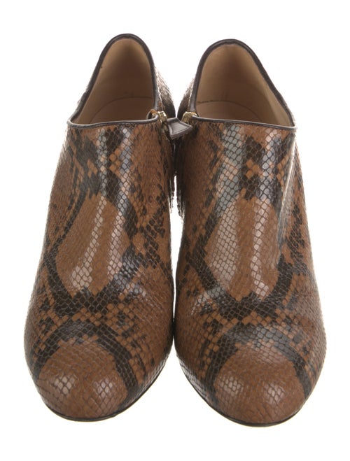 Longchamp Leather Animal Print Boots