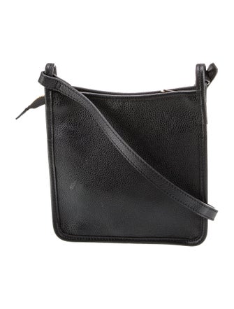 Longchamp Leather Messenger Bag