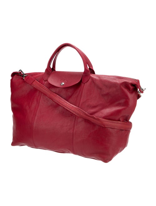 Longchamp Leather Weekender Bag