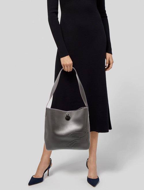 Longchamp Leather Bucket Bag