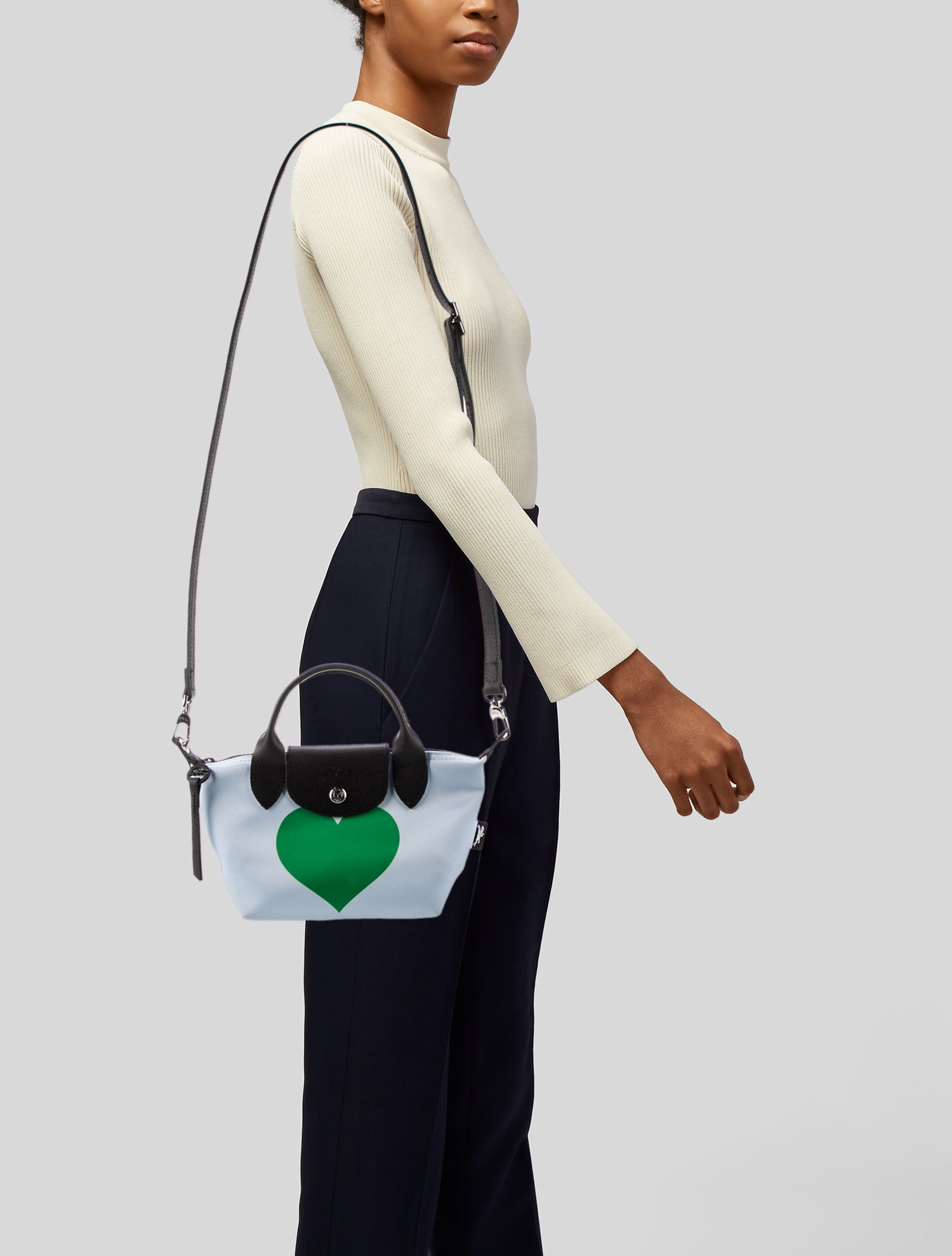 Longchamp Satin Top Handle Bag