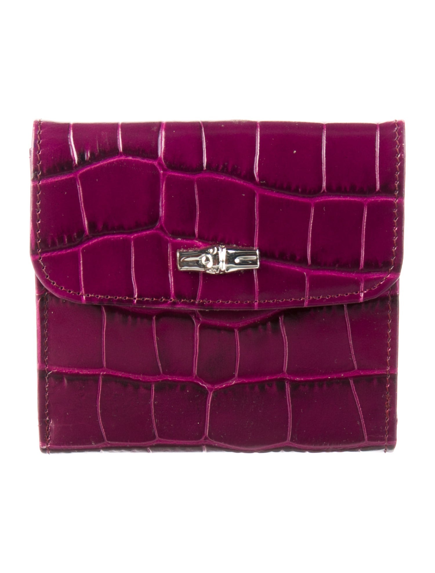 Longchamp Embossed Leather Printed Wallet