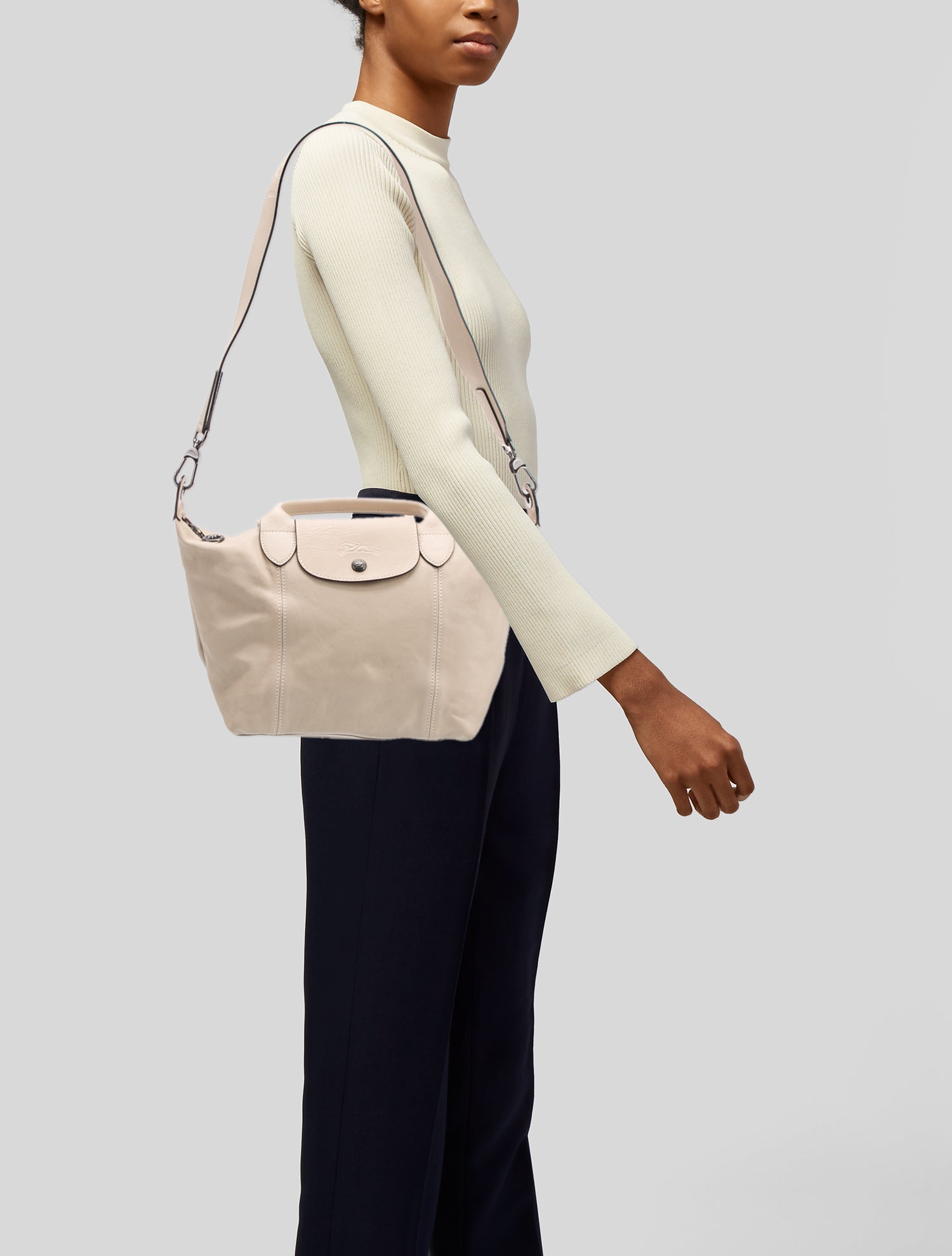 Longchamp Leather Top Handle Bag