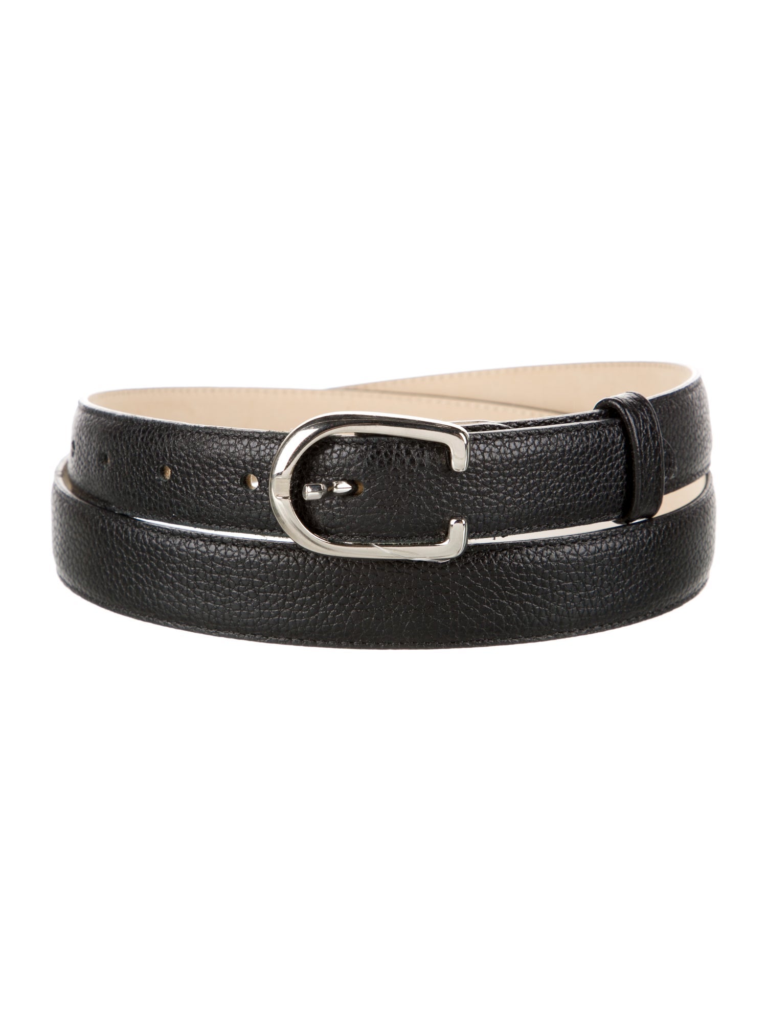 Longchamp Skinny Leather Waist Belt