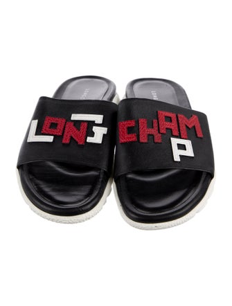 Longchamp Leather Slides
