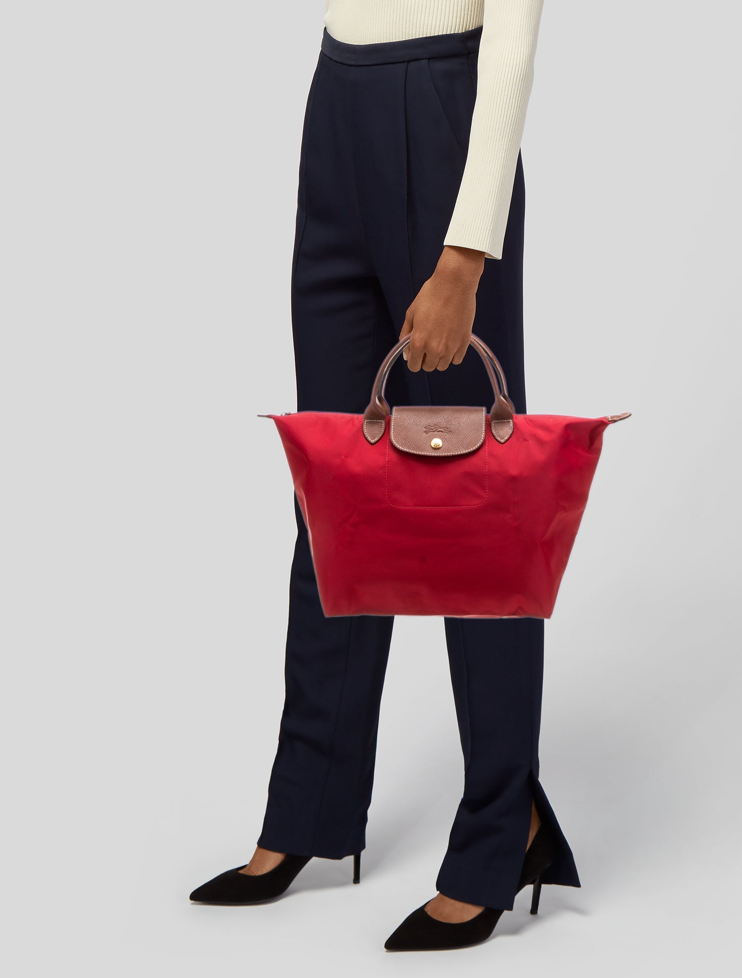 Longchamp Nylon Top Handle Bag