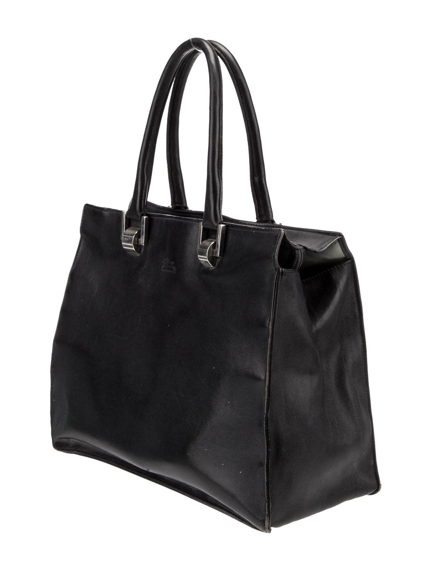 Longchamp Leather Top Handle Bag