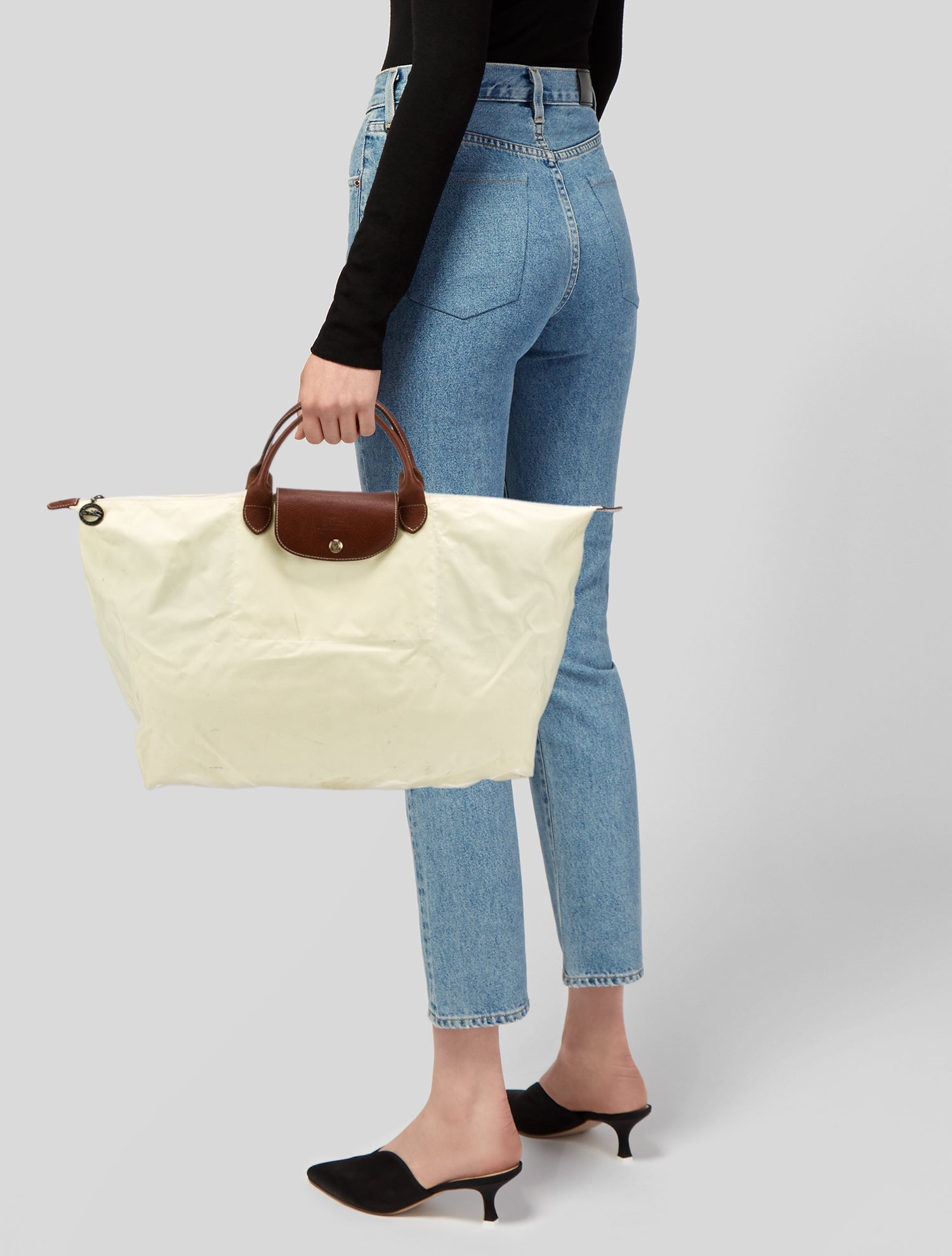 Longchamp Nylon Top Handle Bag