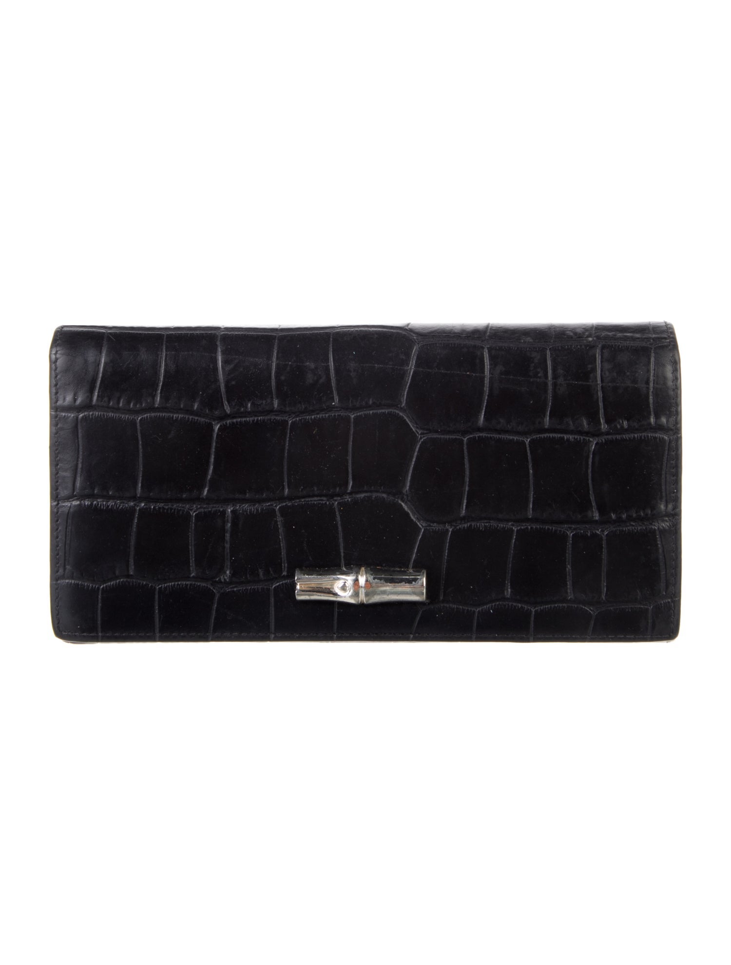 Longchamp Embossed Leather Printed Wallet