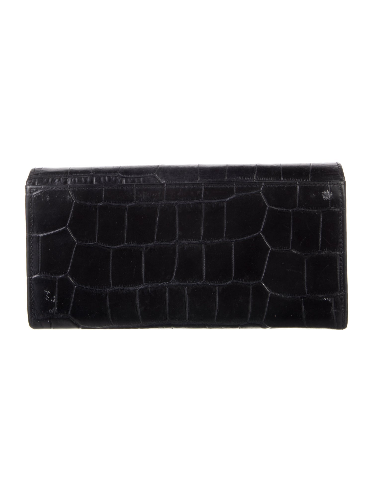 Longchamp Embossed Leather Printed Wallet